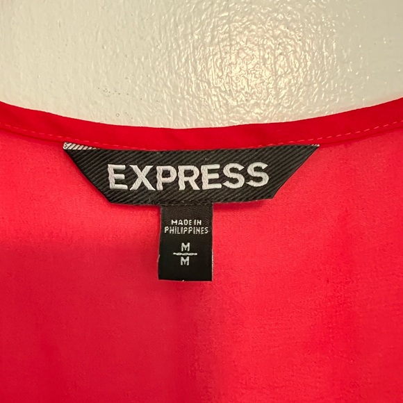 Express Red Ruffled Blouse - Picture 3 of 3